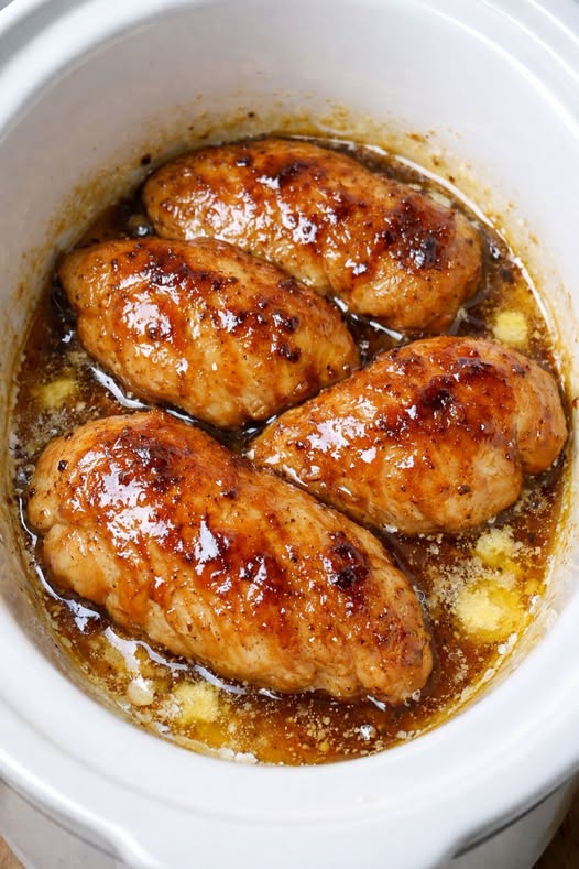 Honey Butter Chicken Slow Cooker 3-Ingredient