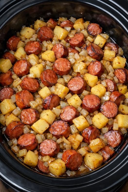 Slow Cooker Hot Dog Hash