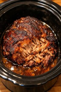 Vintage Church Pork Butt-5-Ingredient Slow Cooker