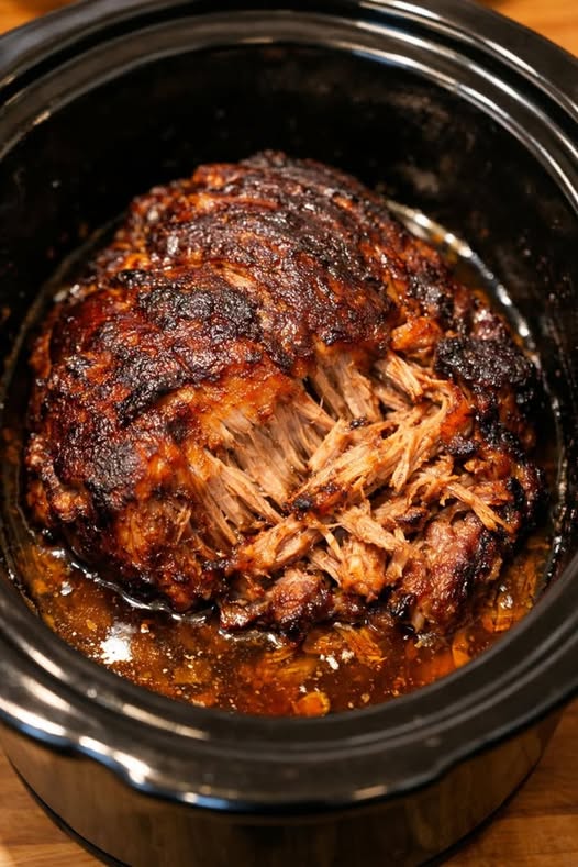 Vintage Church Pork Butt-5-Ingredient Slow Cooker