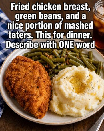 Fried Chicken Breast-Green-Beans
