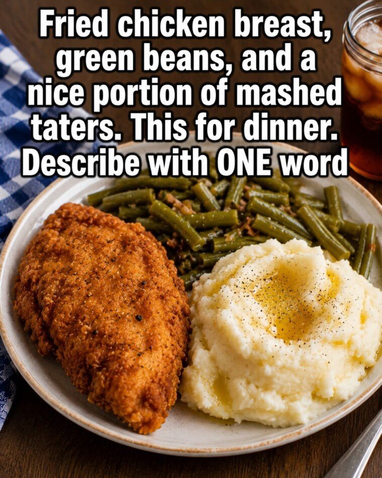Fried Chicken Breast-Green-Beans