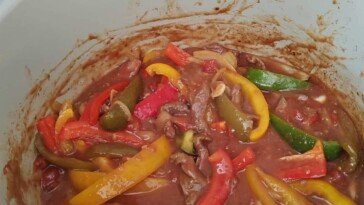 Slow Cooker Peppers and Steak