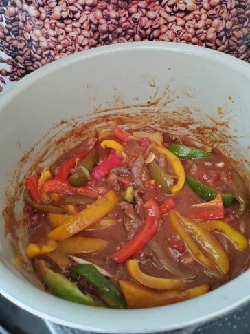 Slow Cooker Peppers and Steak