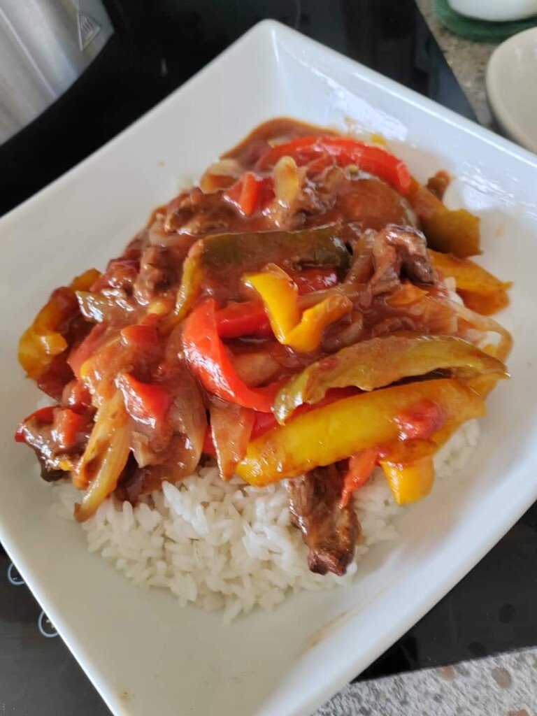 Slow Cooker Peppers and Steak